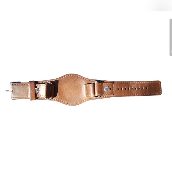 KENNETH COLE UNLISTED MENS BROWN VEGAN LEATHER WATCH BAND - Picture 1 of 5